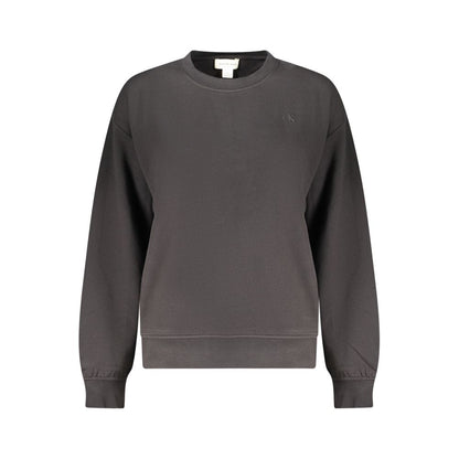 Felpa da donna in cotone nero Calvin Klein