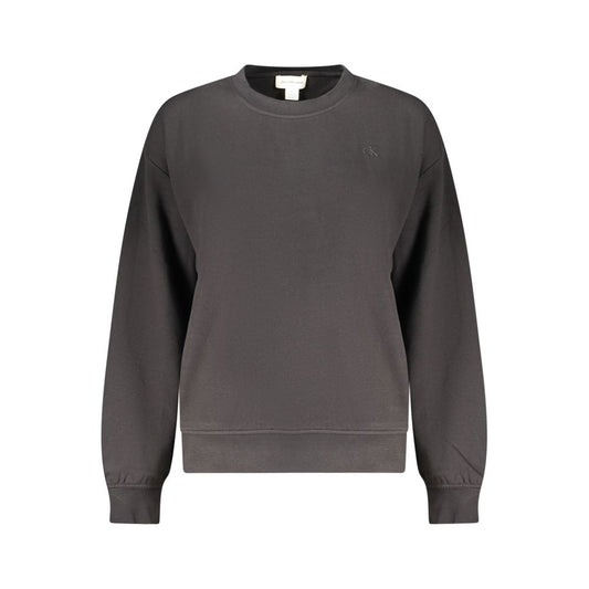Felpa da donna in cotone nero Calvin Klein