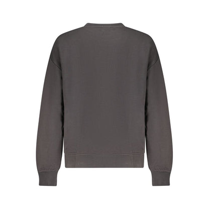 Felpa da donna in cotone nero Calvin Klein