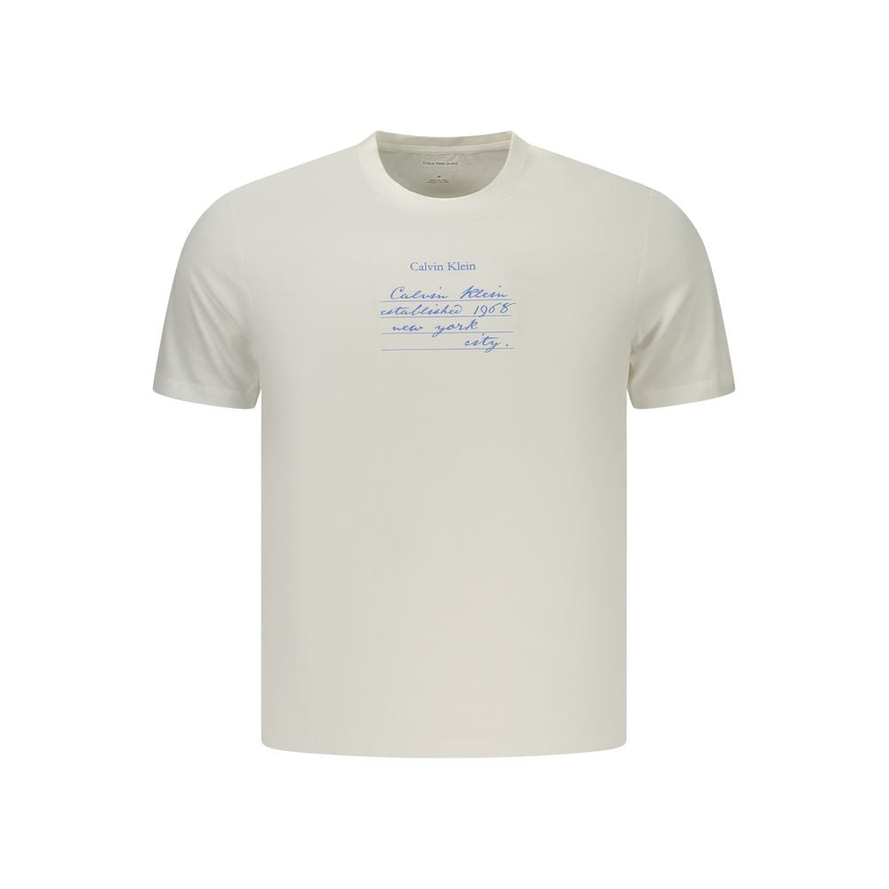 T-shirt Calvin Klein blanc en coton pour homme