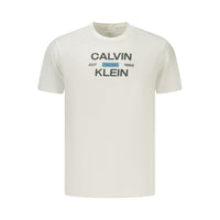 T-shirt da uomo Calvin Klein in cotone bianco