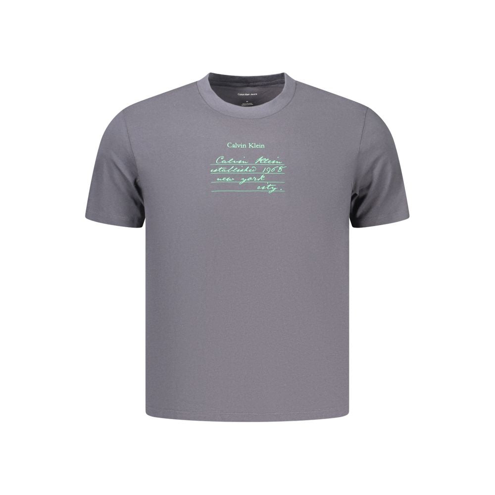 T-shirt Calvin Klein da uomo in cotone grigio
