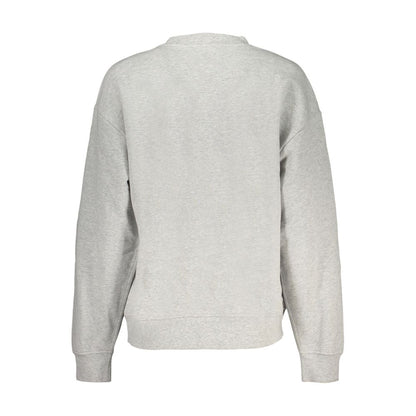 Felpa da donna in cotone grigio Calvin Klein