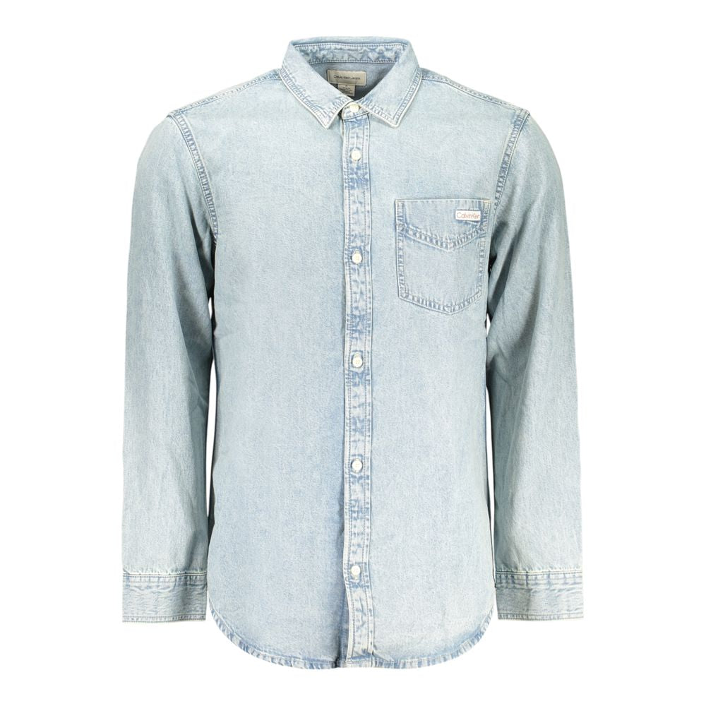 Chemise homme en coton Azzurro Calvin Klein