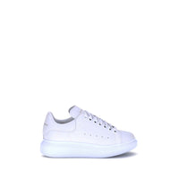 Baskets plateforme Alexander McQueen en cuir de veau blanc Bos Taurus