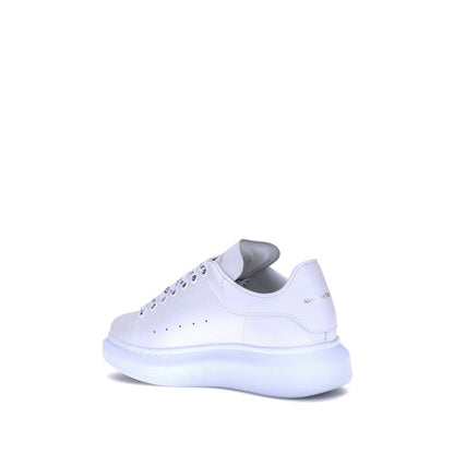 Baskets plateforme Alexander McQueen en cuir de veau blanc Bos Taurus