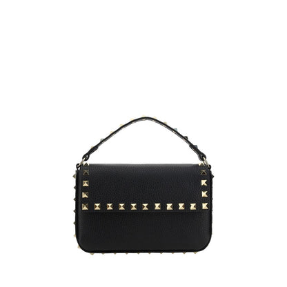 Valentino Garavani Borsa a Spalla Nera in Pelle di Vitello Bos Taurus