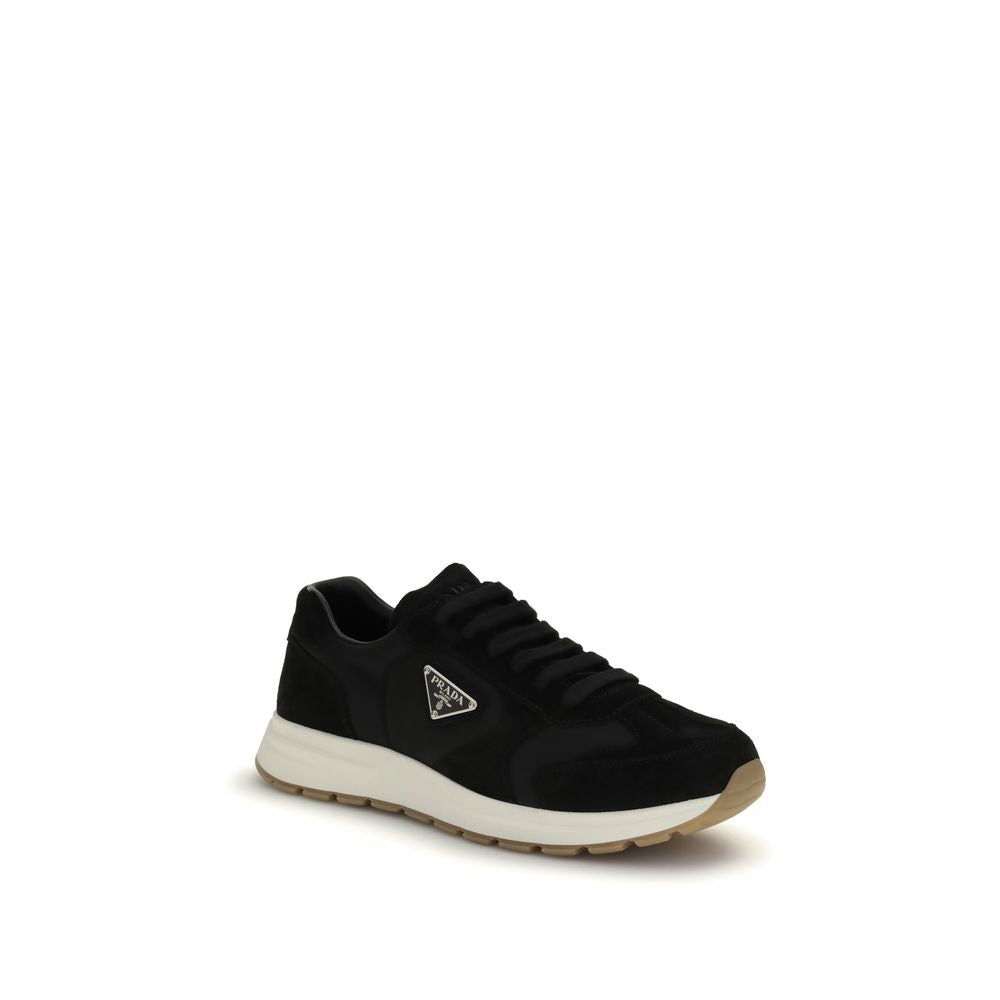 Sneakers sportive Prada in poliammide riciclata nera