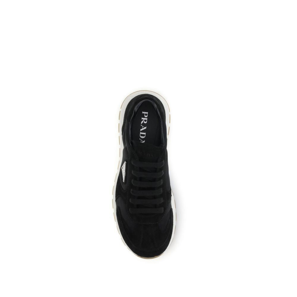 Sneakers sportive Prada in poliammide riciclata nera