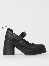 Scarpe con plateau in pelle nera Dr. Martens