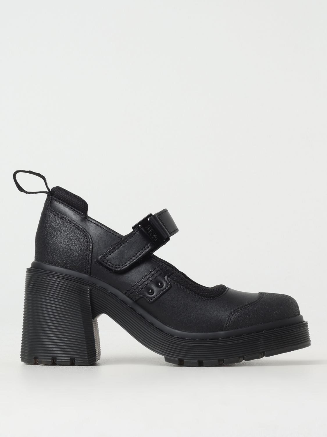 Escarpins à plateforme en cuir noir Dr. Martens