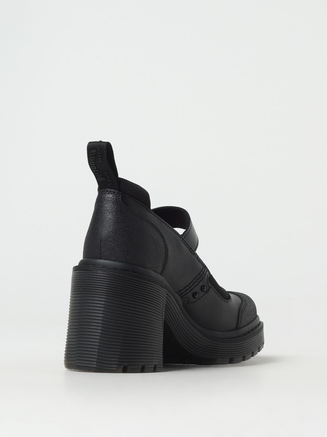 Escarpins à plateforme en cuir noir Dr. Martens
