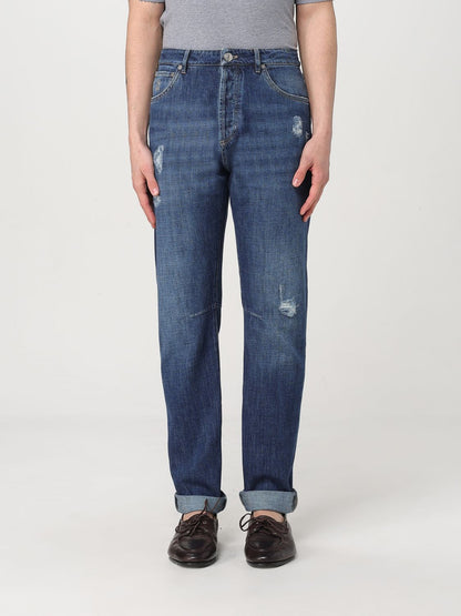 Jeans Brunello Cucinelli in Denim Blu a Gamba Dritta