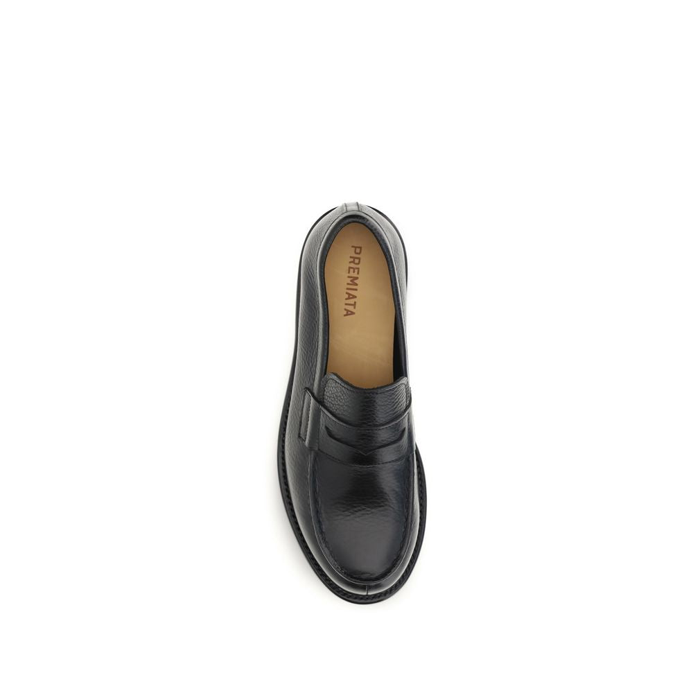 Mocassins à enfiler en cuir de veau noir Premiata