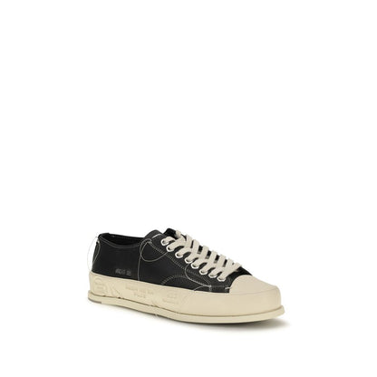 Sneakers basse Premiata in pelle di vitello nera Bos Taurus