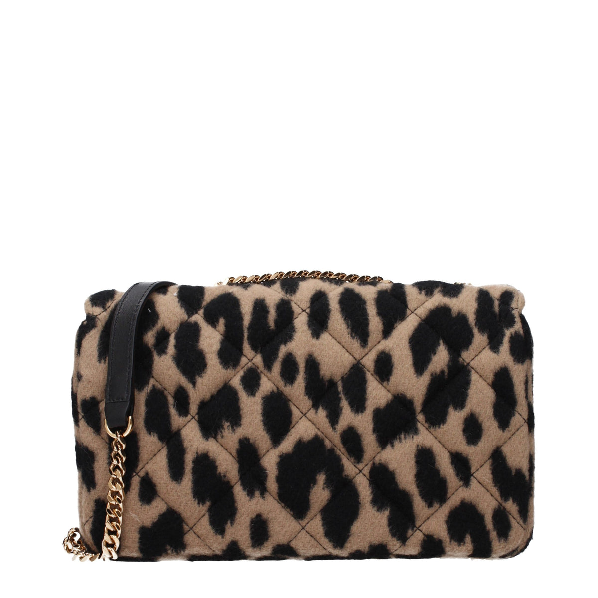 Borsa a spalla in lana marrone Versace