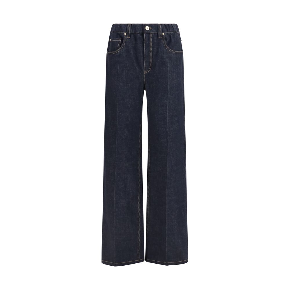 Brunello Cucinelli Jeans di Cotone Blu