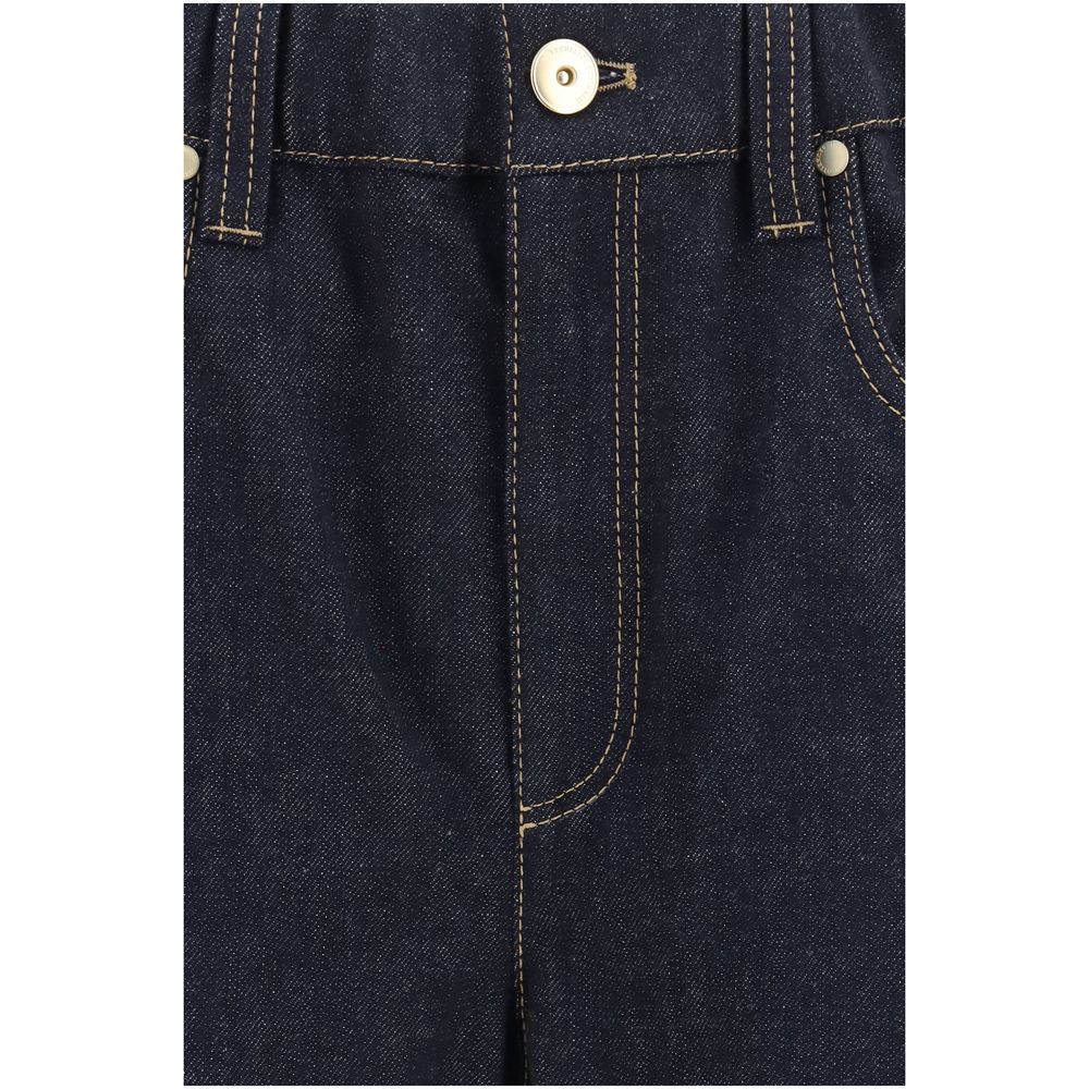 Brunello Cucinelli Jeans di Cotone Blu
