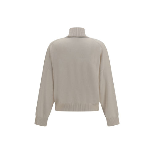Suéter de cachemira beige Brunello Cucinelli