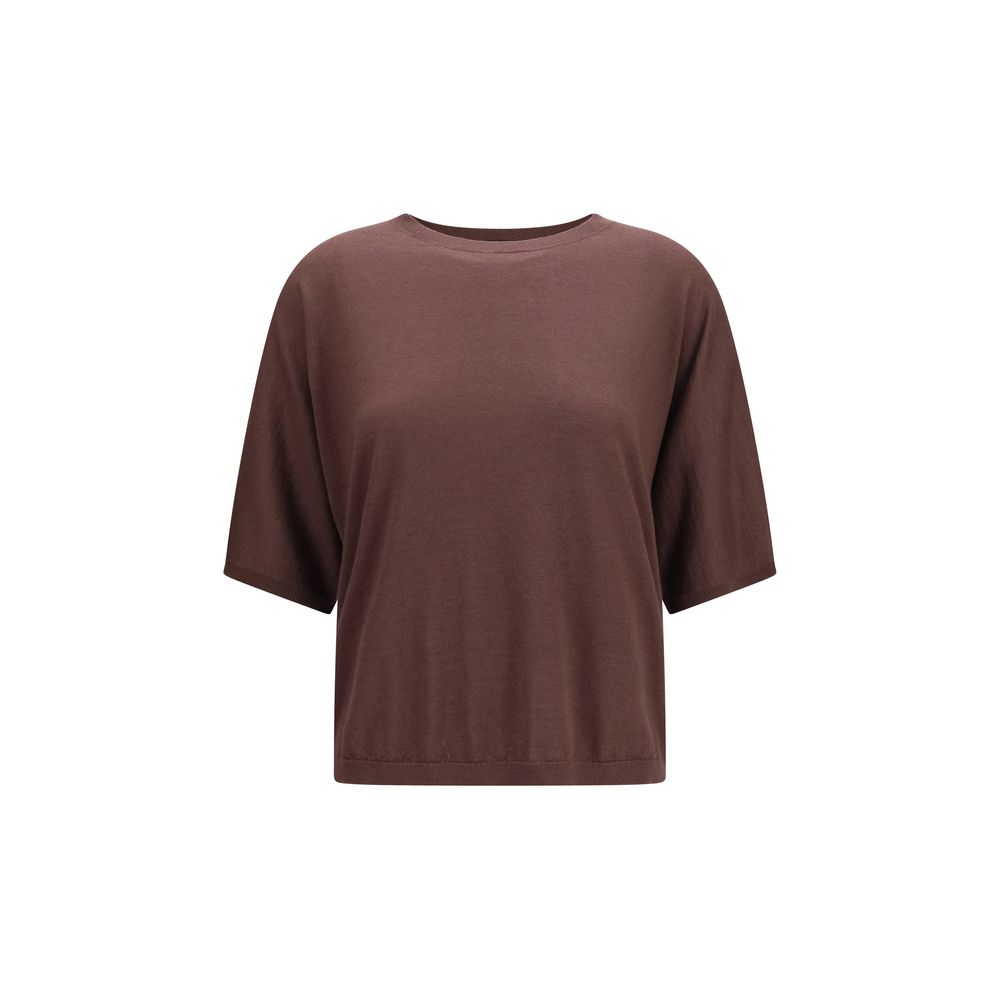 Maglione in cashmere viola Brunello Cucinelli