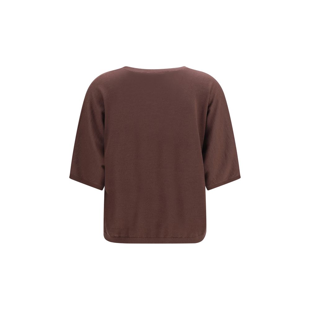 Maglione in cashmere viola Brunello Cucinelli