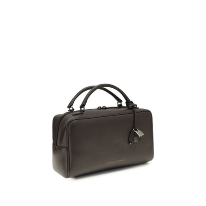 Brunello Cucinelli Borsa a Spalla in Pelle di Vitello Marrone Bos Taurus