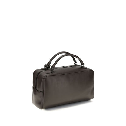 Brunello Cucinelli Borsa a Spalla in Pelle di Vitello Marrone Bos Taurus