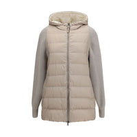 Giacca Lunga Brunello Cucinelli in Poliestere Grigio