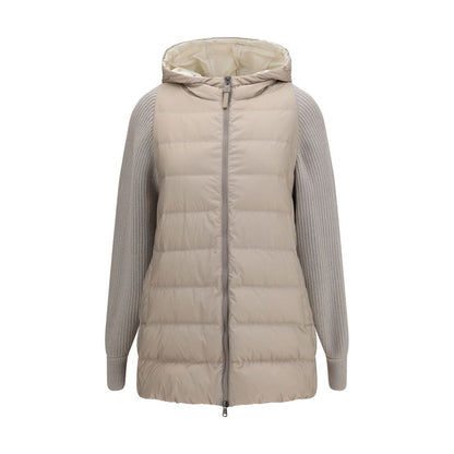 Giacca Lunga Brunello Cucinelli in Poliestere Grigio