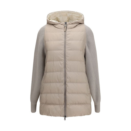 Giacca Lunga Brunello Cucinelli in Poliestere Grigio