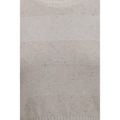 Brunello Cucinelli Maglione Senza Maniche Beige in Cotone