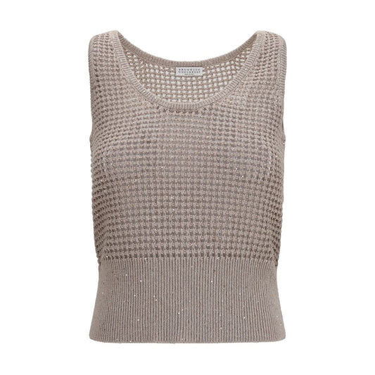 Canotte Brunello Cucinelli in cotone beige