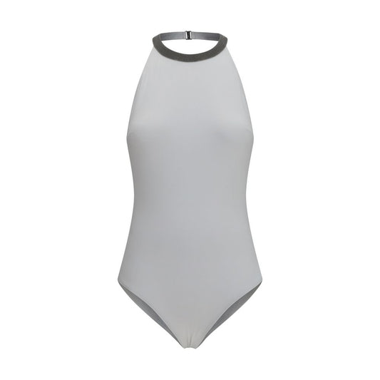 Costume da bagno intero Brunello Cucinelli in poliammide bianco