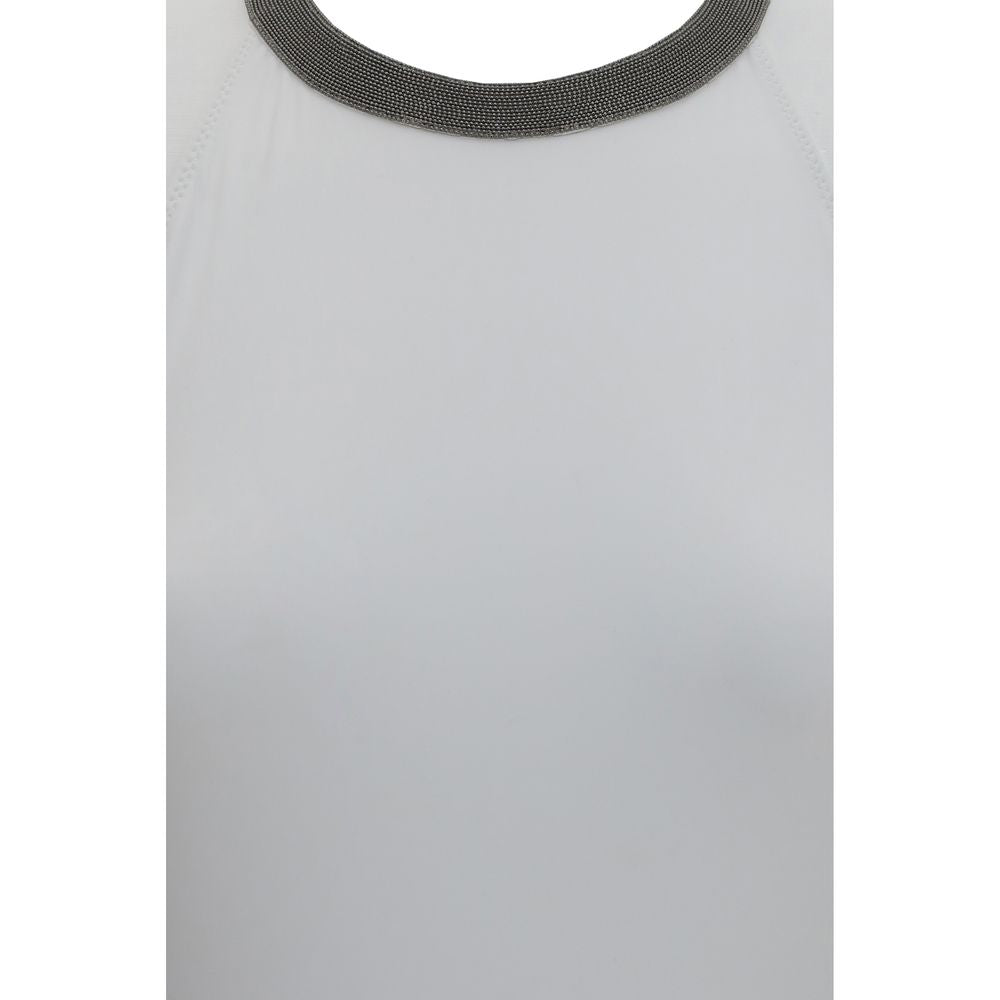 Costume da bagno intero Brunello Cucinelli in poliammide bianco