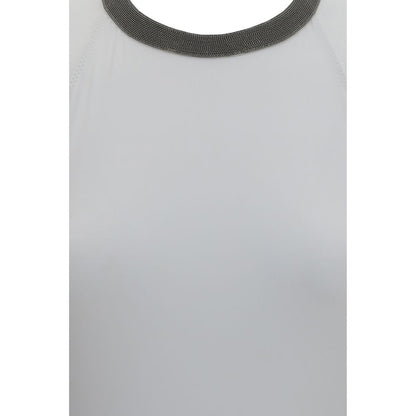 Costume da bagno intero Brunello Cucinelli in poliammide bianco