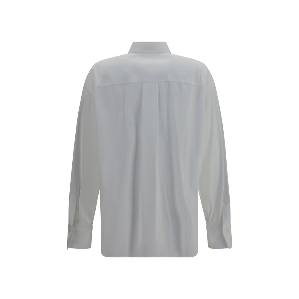 Camicia elegante bianca in cotone Brunello Cucinelli