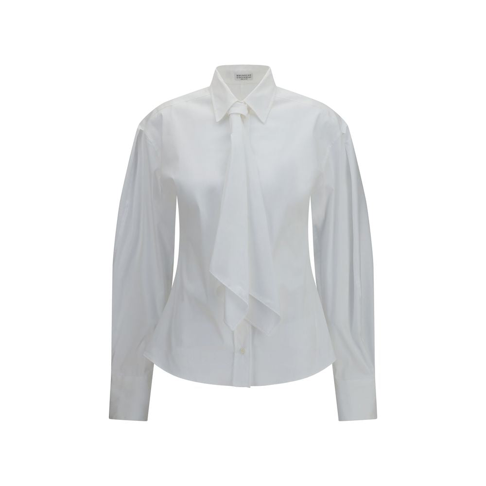 Chemise habillée en coton blanc Brunello Cucinelli