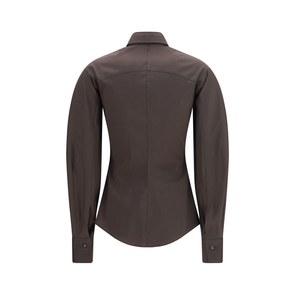 Chemise habillée Brunello Cucinelli en coton marron