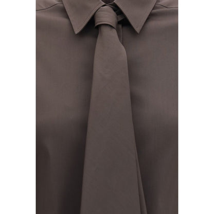 Chemise habillée Brunello Cucinelli en coton marron