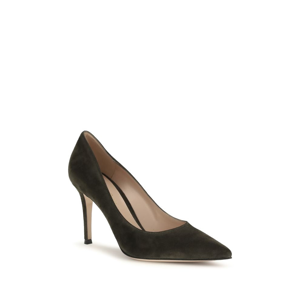 Escarpins à talons hauts bicolores en cuir de veau Bos Taurus Gianvito Rossi