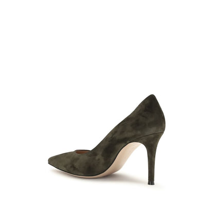 Escarpins à talons hauts bicolores en cuir de veau Bos Taurus Gianvito Rossi