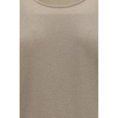 Brunello Cucinelli Top Senza Maniche in Cashmere Beige