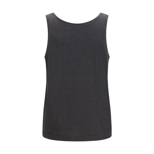 Camisetas sin mangas de cachemira grises de Brunello Cucinelli