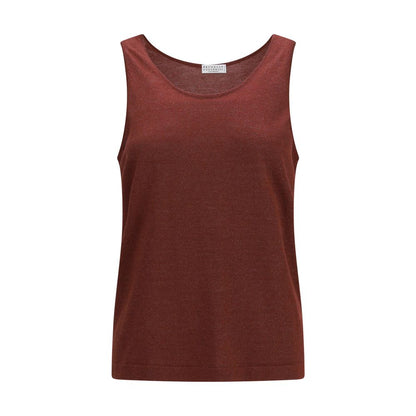 Brunello Cucinelli Red Cashmere Tank Tops
