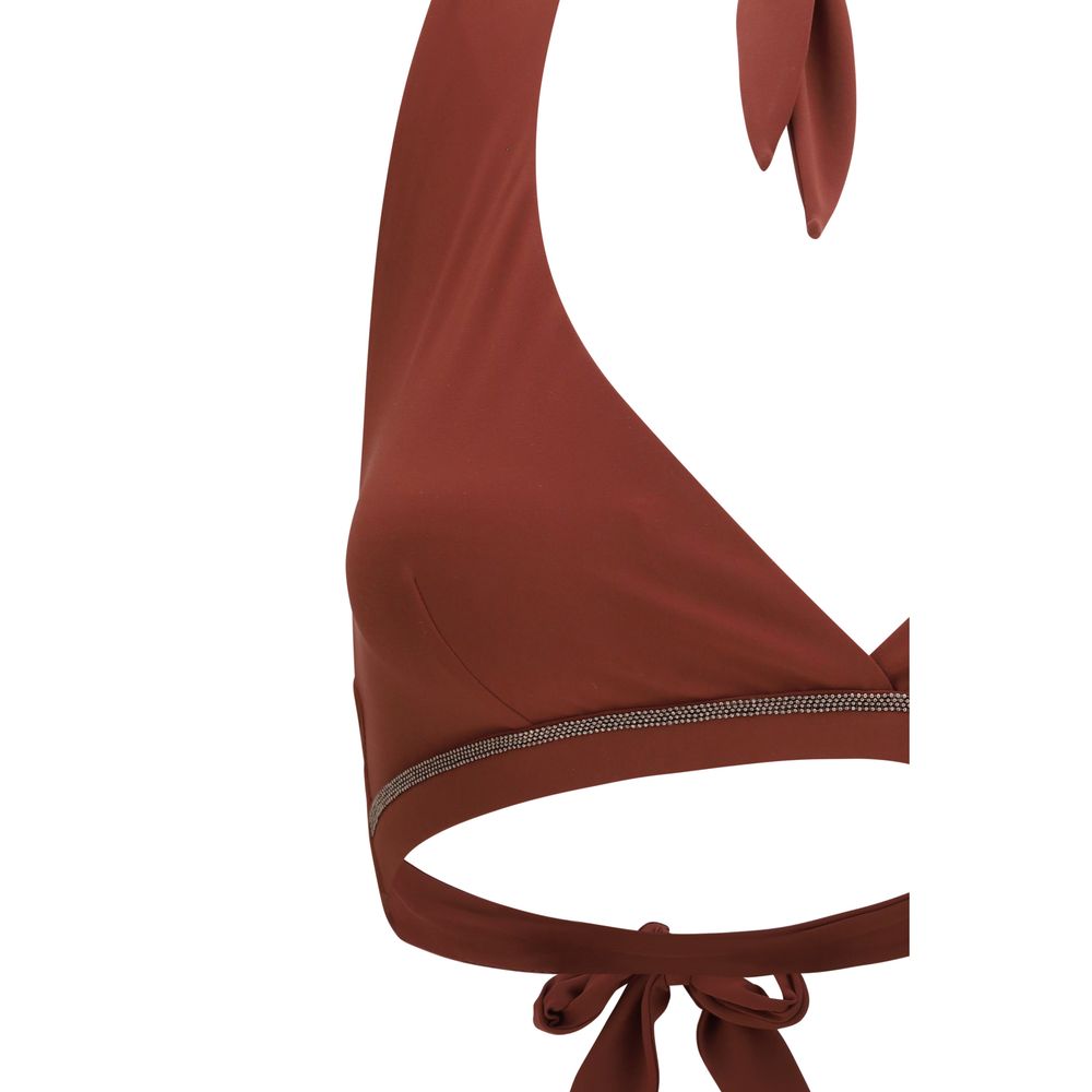 Bikini Brunello Cucinelli rosso in poliammide