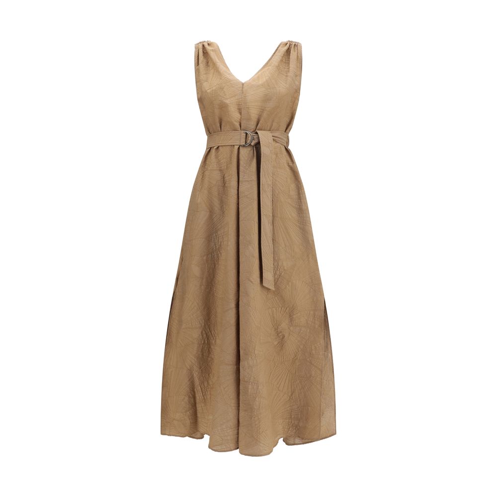 Abito casual Brunello Cucinelli in cotone beige