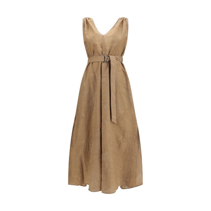 Abito casual Brunello Cucinelli in cotone beige