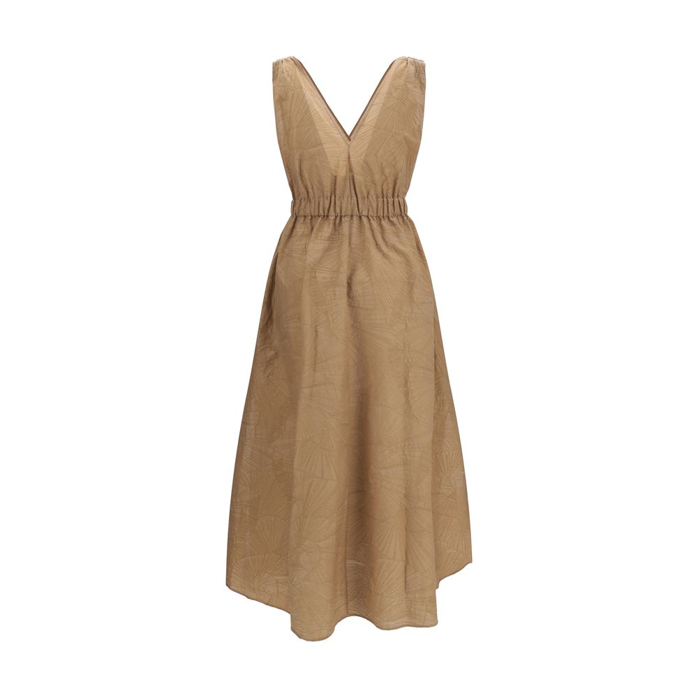 Abito casual Brunello Cucinelli in cotone beige