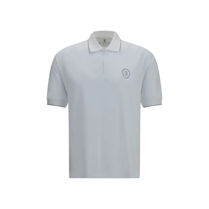 Polo Brunello Cucinelli in poliammide bianca
