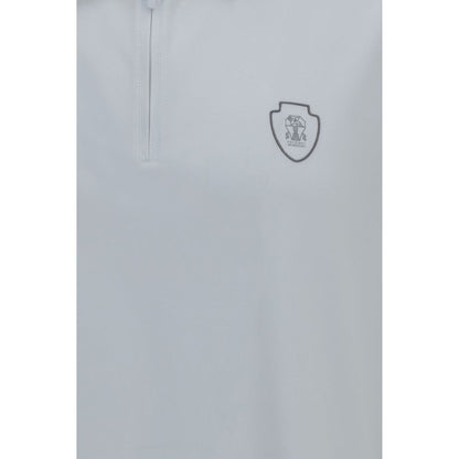 Polo Brunello Cucinelli in poliammide bianca